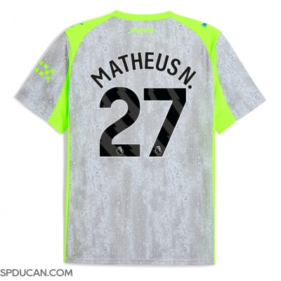 Muški Nogometni Dres Manchester City Matheus Nunes #27 Rezervni 2025-26 Kratak Rukav Muški Nogometni Dres Manchester City Matheus Nunes #27 Rezervni 2025-26 Kratak Rukav